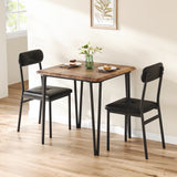 Dining Table for 2, Small Square kitchen Dinner Table Set for 2,Space Saving Wood