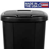 Kitchen Trash Can, 13.3 Gallon Plastic Touch Top Garbage Bin