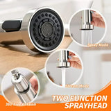 Touchless Kitchen Faucet with Pull Down Sprayer LED Light Single Handle Motion Sensor Smart