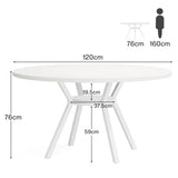 Tribesigns Round Dining Table for 4-6 People, 47-Inch Farmhouse Dinning Room Table