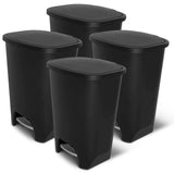 Glad 20 Gallon Trash Can - Plastic Kitchen Waste Bin with Odor Protection of Lid -Hands Free with Step