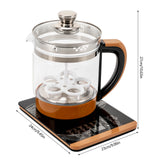1.8L Electric Glass Tea Kettle with Infuser & Steamer Rack, 110V US Plug 18-in-1 Smart Tea Maker