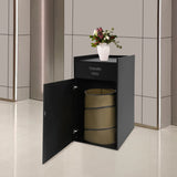 Restaurant Trash Can Cabinet with Tray Holder Commercial Trash Can 40 Gallon
