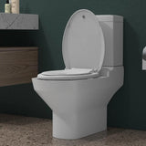 Elongated Toilet Seat with Built in Potty Training Seat Magnetic Kids Seat and Cover, Slow Close Fits