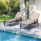 Crestlive Outdoor Chaise Lounge Cushions 3 Years Fade Resistant Water Resistant