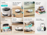 Lefant Robot Vacuum and Mop, Self Emptying, 12000Pa Suction for Hands-Free,