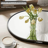59"x 16" Arched Full Length Mirror Full Body Floor Mirrors, Black