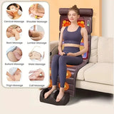 Full Body Massage Mat with Heat and Vibration w/ Foot Roller and Neck Pillow