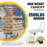 Platform Truck Flat Push Cart, 2500LBS Weight Capacity, Dolly Heavy Duty Hand Trucks with 360 Degree