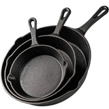 Cast Iron Skillet – Pre-Seasoned Non-Stick Frying Pan for Gas, Electric