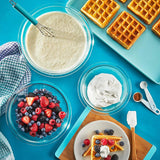 Glass Mixing Bowls Set for Prepping, Baking, Cooking, Microwave and Dishwasher Safe