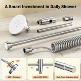 Tandem Shower Head For Couples, Dual Shower Head with Original Adjustable Slider, High Pressure