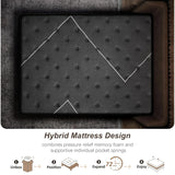 Hybrid Memory Foam Twin Size Mattress, Lumbar Support for Back Pain Relief