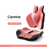 Memory Foam Seat Cushion Waist Back Support Pillow Set
