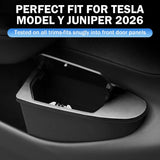 For Tesla Model Y Juniper 2025 2026 2PCS Front Door Trash Can Push-Open Lid Car Door Storage Box