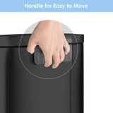 Homfa 13 Gallon (50L) Rectangular Trash Can Stainless Steel Kitchen Garbage Can W/ Lid Black