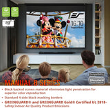 100 inch Manual Pull Down Projector Screen 16:9 4K 8K 3D HDR for Home