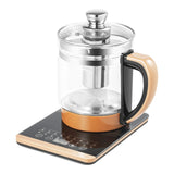 1.8L Electric Glass Tea Kettle with Infuser & Steamer Rack, 110V US Plug 18-in-1 Smart Tea Maker