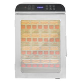 12-Trays Stainless Steel Food Dryer,Silver Rectangular Food Dehydrator Machine