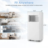 8000 BTU Portable Air Conditioner 3-in-1 AC Unit With Cool Dehum Fan