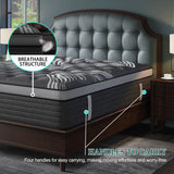 12" Gel Memory Foam Hybrid Pocket Spring Mattress Twin Full King Queen
