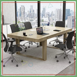 7FT Conference Table for 6-8, Rectangular Meeting Desk, Modern Office Table