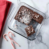 Tempered Glass Cake Dish & 3 Quart Baking Dish Set for Even Baking, Oven Safe