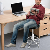 Stool Salon Chair with 360-degree Swivel Seat Heavy Duty Hydraulic Height Adjustable High Barber