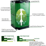 Aerobin 400 Insulated Compost bin, 113 Gallon, Green
