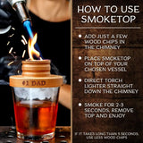 Engraved Cocktail Smoker Kit, Torch, 90ML Butane, with Cherry, Hickory, Maple