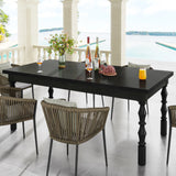 Tribesigns 62” Wood Patio Table for 4-6 People