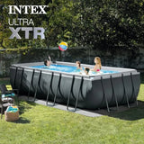 18 ft x 9 ft 52 in Rectangular Above Ground Pool Set with Steel Frame