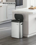 Motion Sensor Trash Can,13-Gallon Automatic Garbage Can With Soft Close Lid