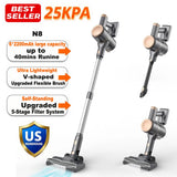 INSE N8 Cordless 25Kpa Stick Vacuum with 2200mAh Rechargeable Battery