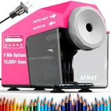 Electric Pencil Sharpener, Fast and Hands-Free, 10K+ Uses, 5 Nibs,