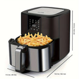 Kit Cook Large Air Fryer, 1500W 7QT Air Fryer Cooker, Adjustable Temperature 100-400°F