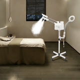 750W Professional 3-in-1 Dual-Head Facial Steamer w/LED Light & Magnifying Glass,
