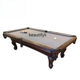 Pool Table Household 233.33cm Billiards Solid Wood Carving Antique Ball Table American Table Tennis Bar