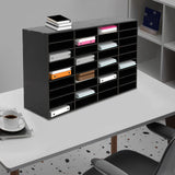 36 Compartment Literature Organizer, Rounded Corners Storage Cabinet,for Files