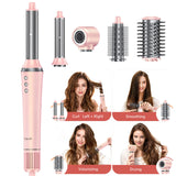 Bopcal 5 In 1 Hair Dryer Hot Air Comb Electric Hair Curling Iron 1200W High Speed Blower Multifunctional