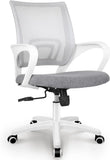 Black Mesh Gaming Office Chair Mid Back Lumbar Support Adjustable Height Swive