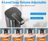 Automatic Soap Dispenser, Rechargeable Touchless, 17oz/500ml with 4 Adjustable Levels