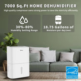 Shinco 70 Pints Energy Star Dehumidifier for Large Spaces up to 7,000 Sq.Ft