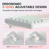 Wireless Bluetooth Mechanical Silent Keyboard Foundation Liquid Design Triple Mode Connection
