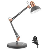 Metal Desk Lamp, Adjustable Goose Neck Architect Table Lamp with On/Off
