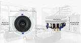 Herdio 6.5" Ceiling Speakers  640 W 2 Way Flush Mount Passive Perfect For Office Kitchen Living Room