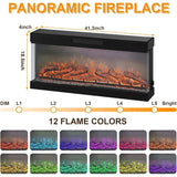 59"/75" Farmhouse Electric Fireplace TV Stand 12 Color 3D Realistic Flame