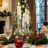 16PCS Clear Candle Holder for Wedding Christmas Party