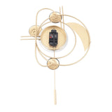 Wall Clock 27.95" Large Metal Hanging Clocks Silent Modern Art Home Décor