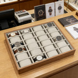24 Slot Watch Box Organizer with Removable Pillows for Men Women, Home